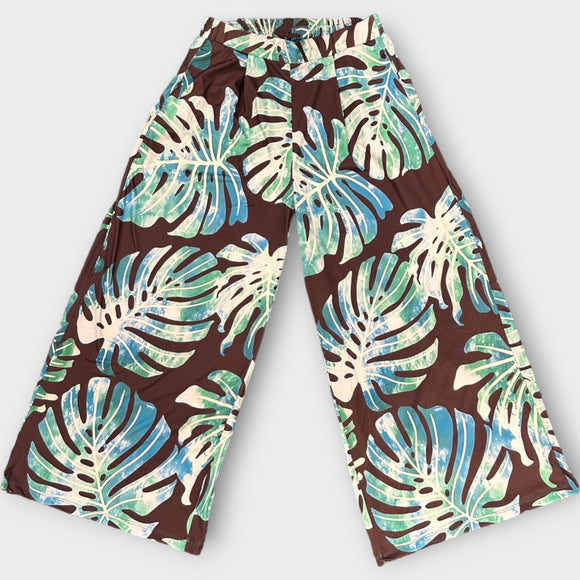 Island Design Breathable Wide Pants - 95%Polyester & 5% Spandex