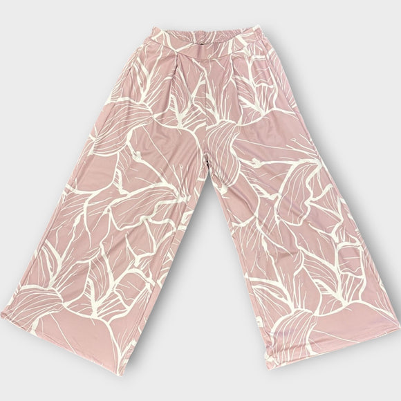 Island Design Breathable Wide Pants - 95%Polyester & 5% Spandex