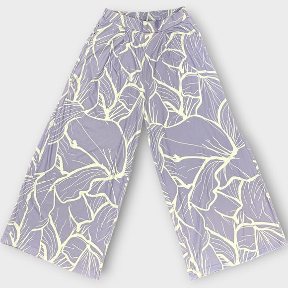Island Design Breathable Wide Pants - 95%Polyester & 5% Spandex