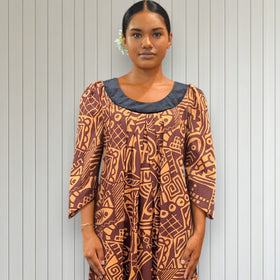 Crimson Tribal Muumuu Dress