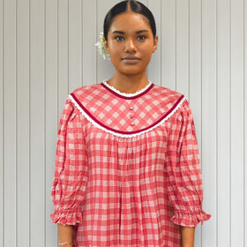 Rayon Palaka Muumuu Dress Lace