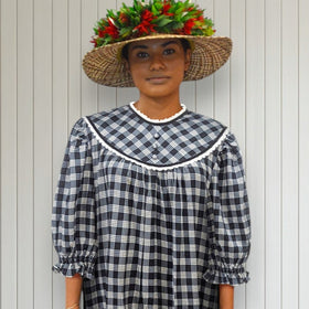 Rayon Palaka Muumuu Dress Lace