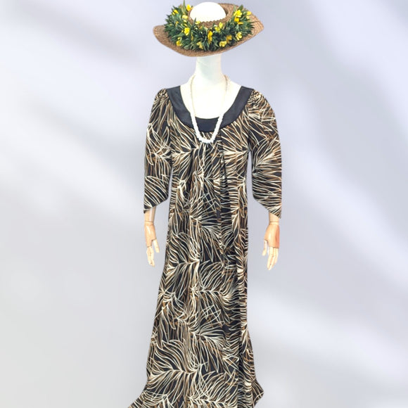Midnight Bloom Muumuu Dress Brown