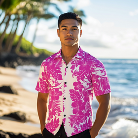 Pink Hibiscus Hawaiian Shirt
