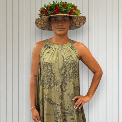Princess Kaiulani Pau Rider Halter Dress