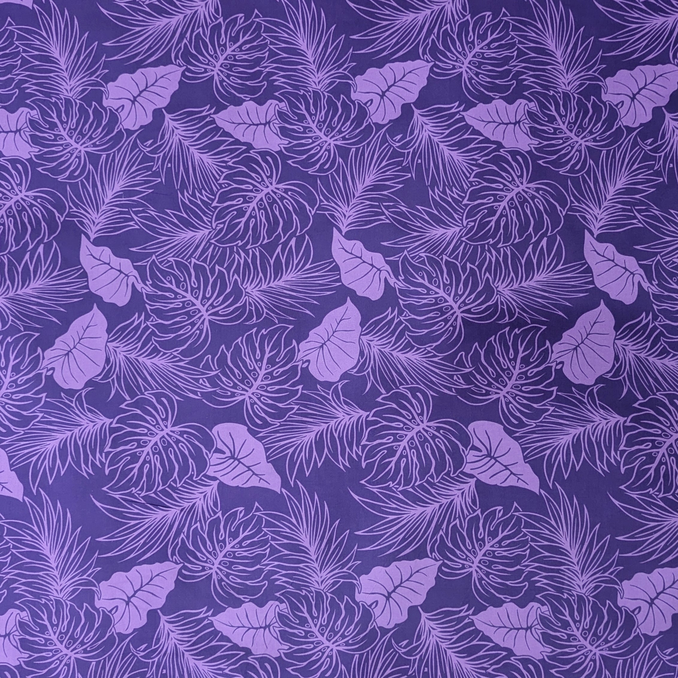 monstera purple Purple Monstera Tropical Hawaiian Fabric – Elegant Island Print Polyco