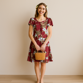 Red Muumuu for Fun Summer Party