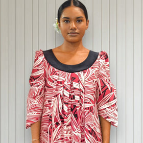 Red Palm Muumuu Dress