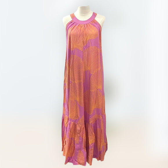 Elegant Round Neck Halter Sleeveless Summer Dress