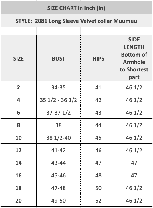 SizeChart