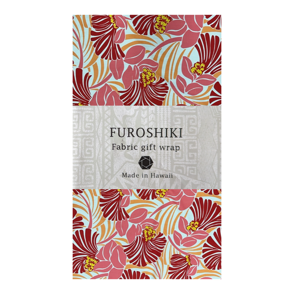 Gift Wrapping Fabric / Furoshiki - Modern Floral Fabric Polycotton | Pink