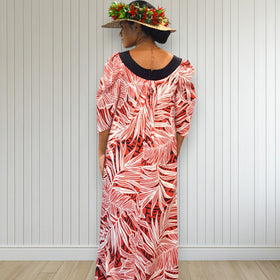 Tropical Red Monstera Muumuu