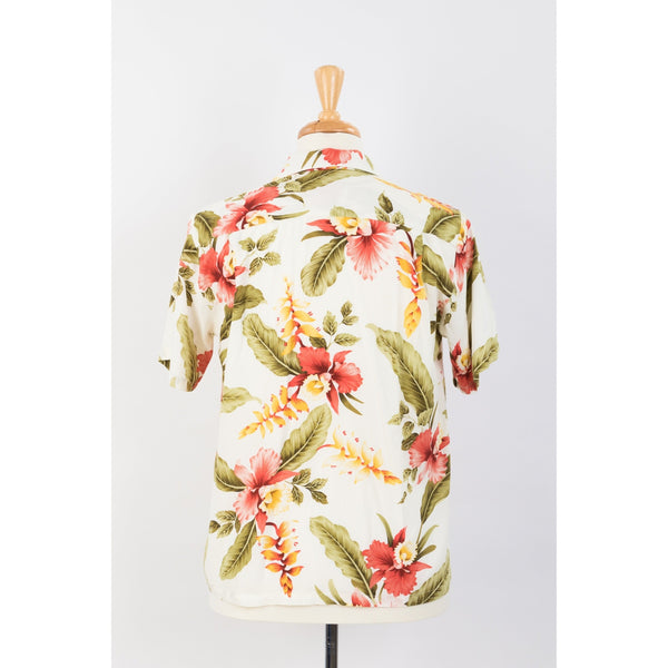 Orchid Floral Print Shirt | White