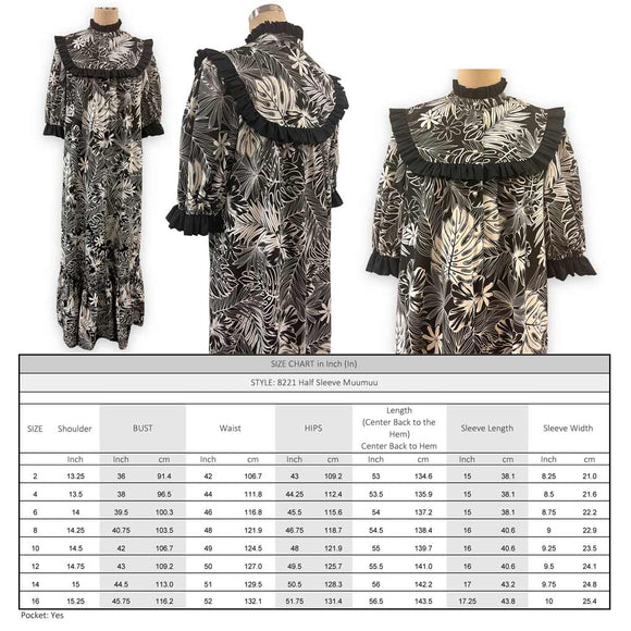Original Print Fresh Green Special High Neck Muumuu 8221