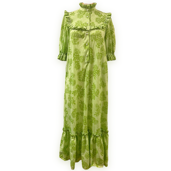 Original Print Fresh Green Special High Neck Muumuu 8221