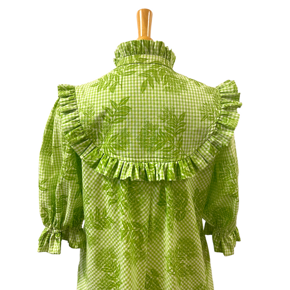 Original Print Fresh Green Special High Neck Muumuu 8221