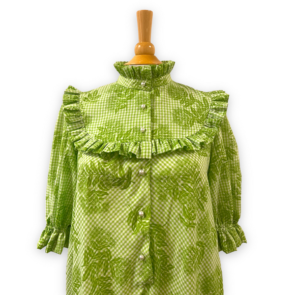 Original Print Fresh Green Special High Neck Muumuu 8221