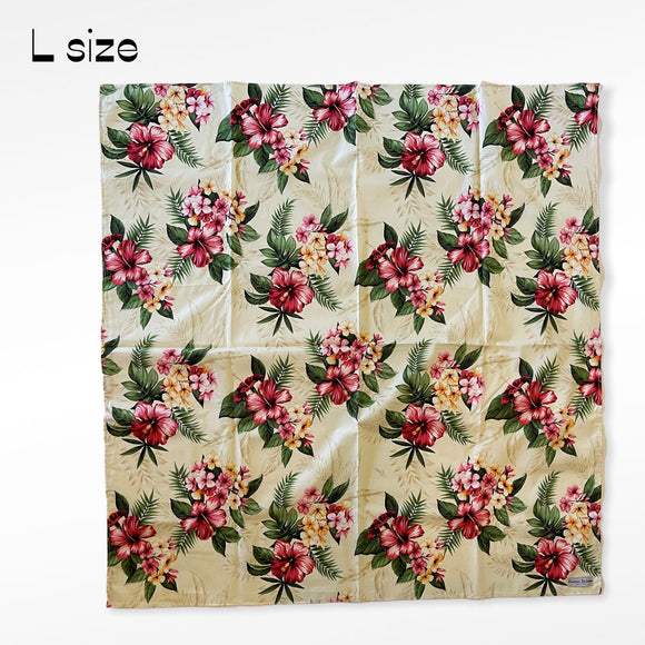 Liberty Feel Hibiscus Print Furoshiki-Cream