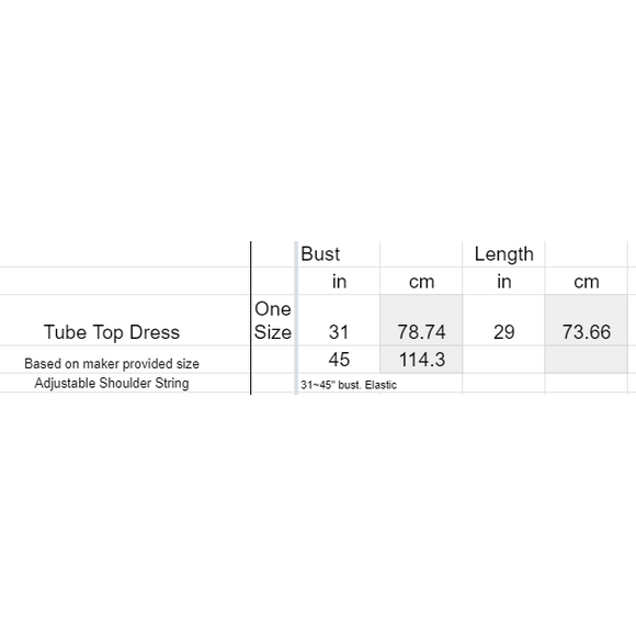 Tube Top One Size Dress, Navy - Muumuu Outlet