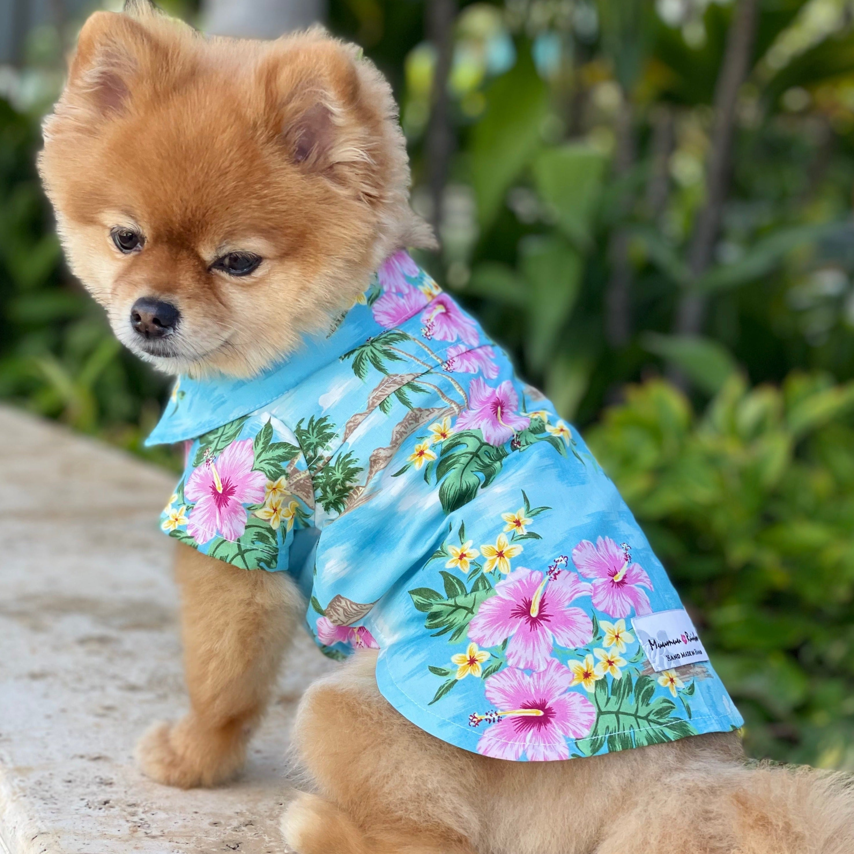 Puppy hawaiian fashion shirt