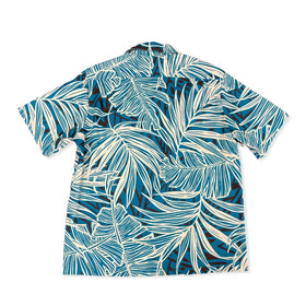 Palm Leaf Print Hawaiian Shirt | Deep Green - 0