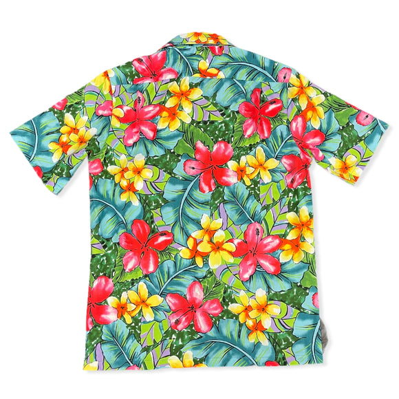Colorful Water Color Hibiscus Print Hawaiian Shirt | Pink