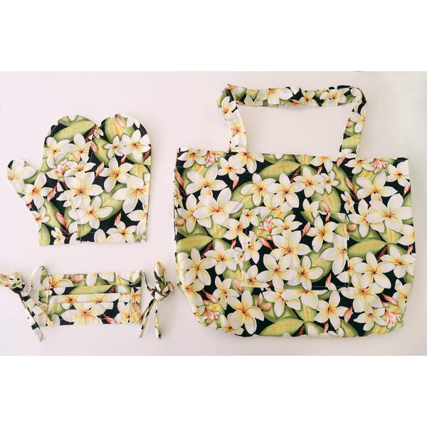 Indigo Floral Shopping Bag Set - Muumuu Outlet