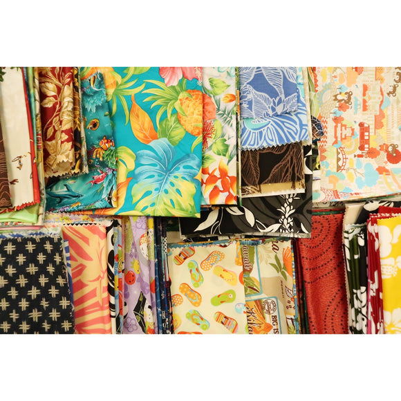 Scrap Print Fabric by Weight - 6.2oz - Muumuu Outlet