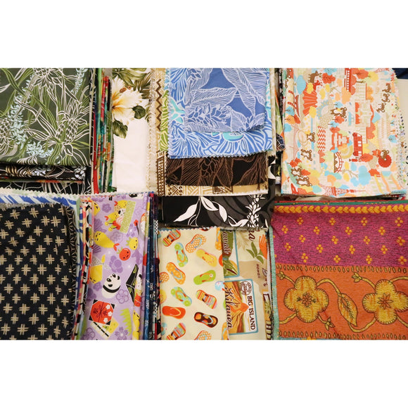Scrap Print Fabric by Weight - 6.2oz - Muumuu Outlet