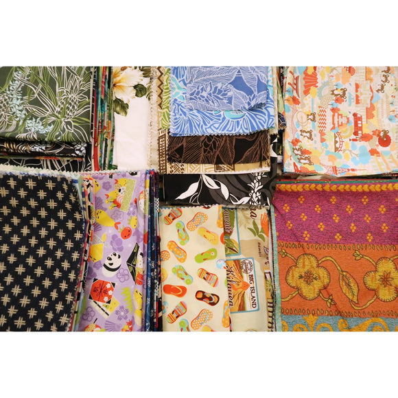Scrap Print Fabric by Weight - 6.2oz - Muumuu Outlet