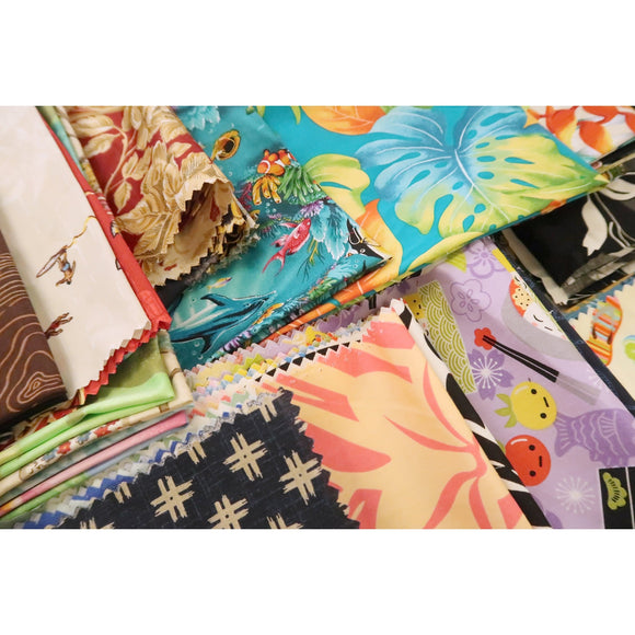 Scrap Print Fabric by Weight - 6.2oz - Muumuu Outlet