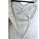 White Beach Wedding Dress in Leaf Print | Baby Ruffle White Dress