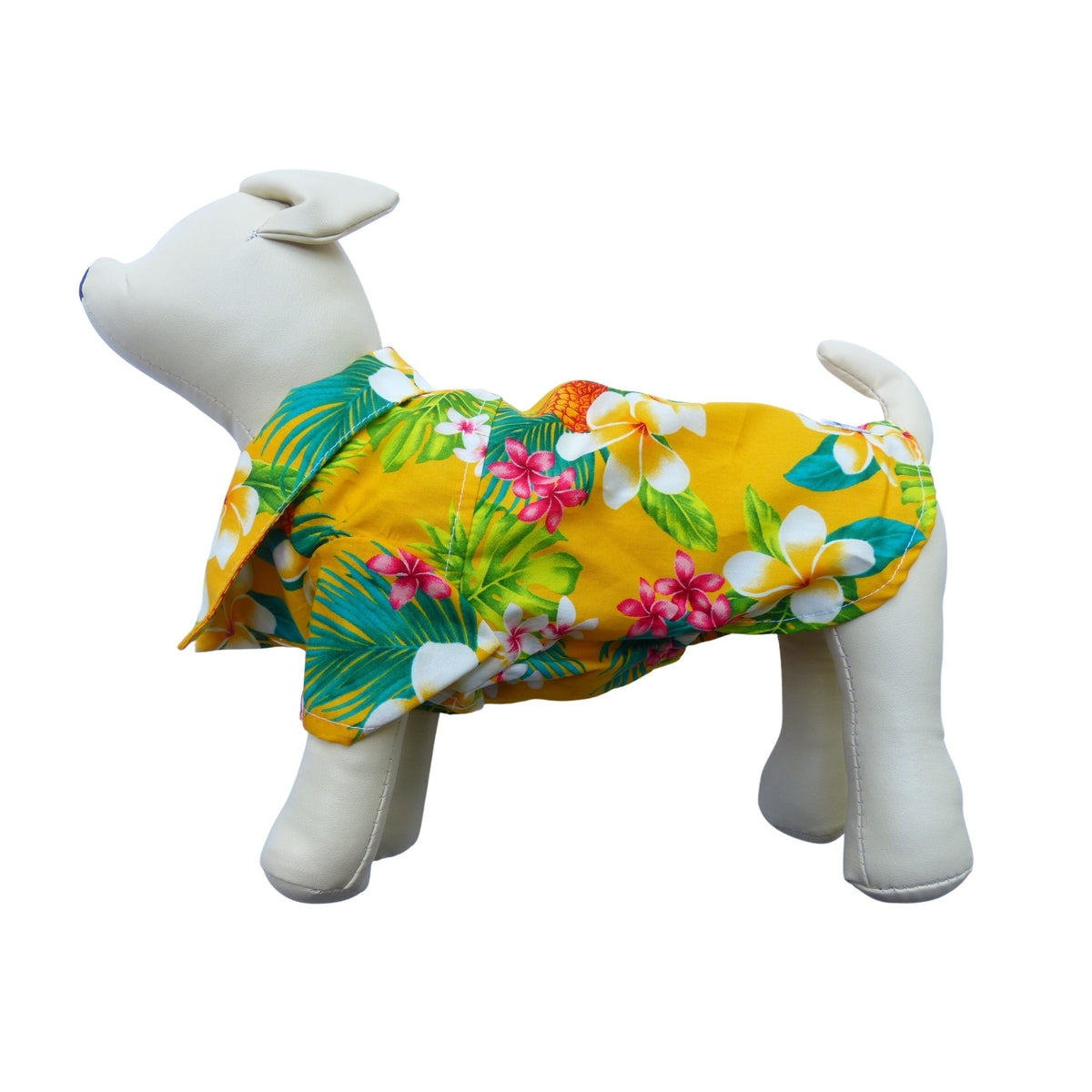 Yellow Pineapple Dog's Hawaiian Shirt | Yellow - 0