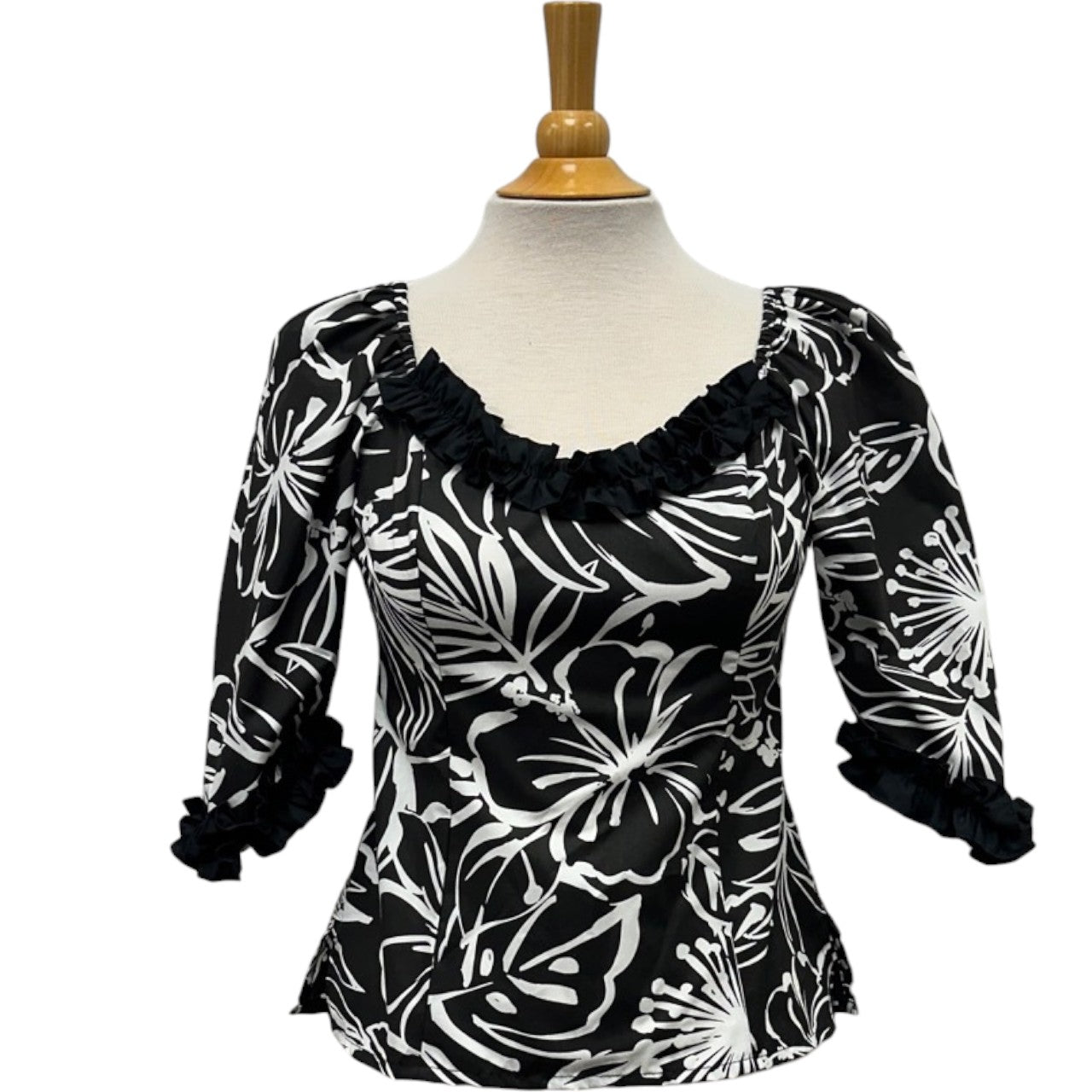 halfsleevetops_black_ruffles_hibiscus_1