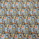 Light Blue Traditional Polynesian Pattern Gift Wrapping Fabric / Furoshiki-1