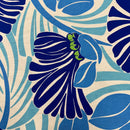 Modern Floral Fabric Polycotton | Blue-3