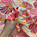 Modern Floral Fabric Polycotton | Pink