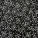 Modern Hibiscus Print Fabric Polycotton | Brack - 1223FB-BL1