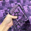 Vintage Polynesian Print Fabric /  Purple -1223FB-PU1