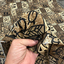 Vintage Polynesian Print Fabric / Brown-4