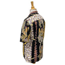 Vintage Prints Hula Girl & Flower Lei Print Aloha Shirts Black | Vintage Aloha Shirts Brand: Kamehameha-3