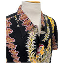 Vintage Prints Hula Girl & Flower Lei Print Aloha Shirts Black | Vintage Aloha Shirts Brand: Kamehameha-6