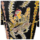 Vintage Prints Hula Girl & Flower Lei Print Aloha Shirts Black | Vintage Aloha Shirts Brand: Kamehameha-5