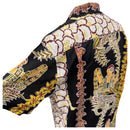 Vintage Prints Hula Girl & Flower Lei Print Aloha Shirts Black | Vintage Aloha Shirts Brand: Kamehameha-7