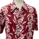 Vintage Hibiscus Print Hawaiian Shirt - RED | Vintage Aloha Shirts Brand: Kamehameha-1