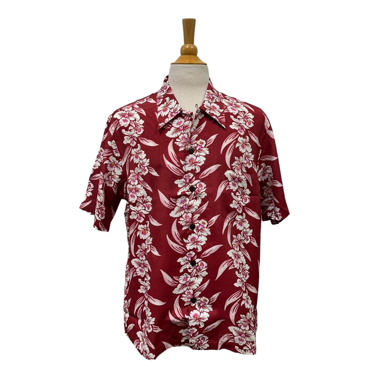 Vintage Hibiscus Print Hawaiian Shirt - RED | Vintage Aloha Shirts Brand: Kamehameha - 0