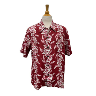 Vintage Hibiscus Print Hawaiian Shirt - RED | Vintage Aloha Shirts Brand: Kamehameha