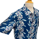 Vintage Hibiscus Print Hawaiian Shirt - BLUE | Vintage Aloha Shirts Brand: Kamehameha-7