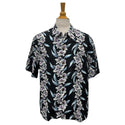 Vintage Hibiscus Print Hawaiian Shirt - BLACK | Vintage Aloha Shirts Brand: Kamehameha
