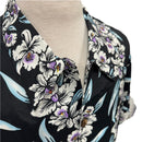 Vintage Hibiscus Print Hawaiian Shirt - BLACK | Vintage Aloha Shirts Brand: Kamehameha-5